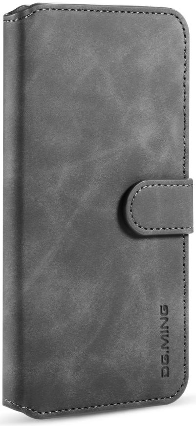 Xiaomi Redmi Note 8 Pro Retro Portemonnee Hoesje Grijs afbeelding 5