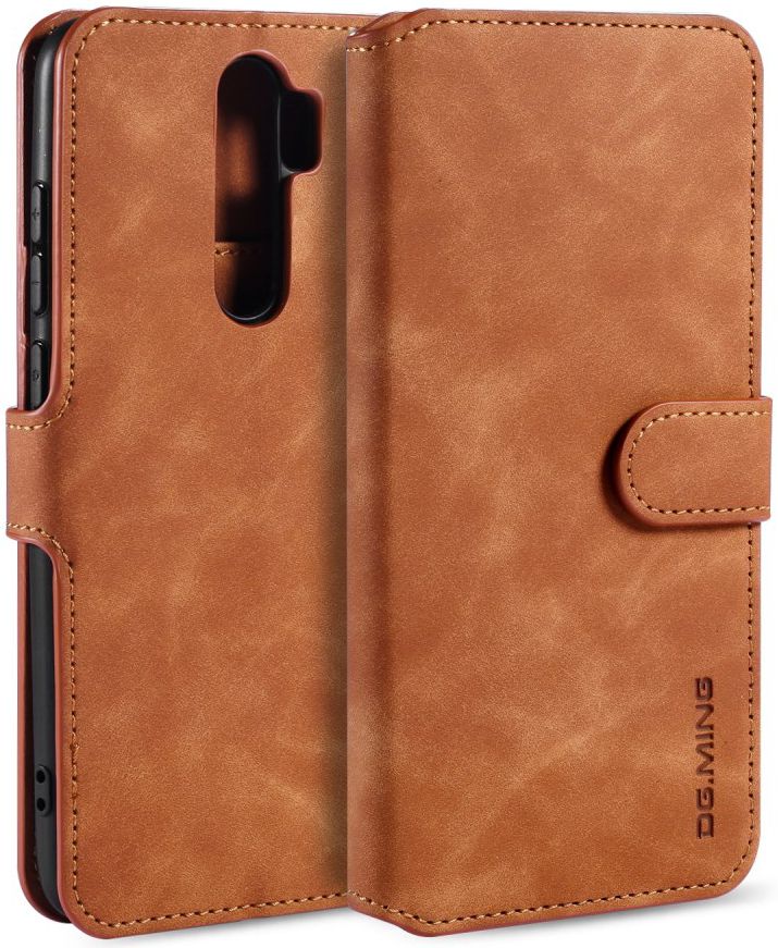 Xiaomi Redmi Note 8 Pro Retro Portemonnee Hoesje Bruin afbeelding 2