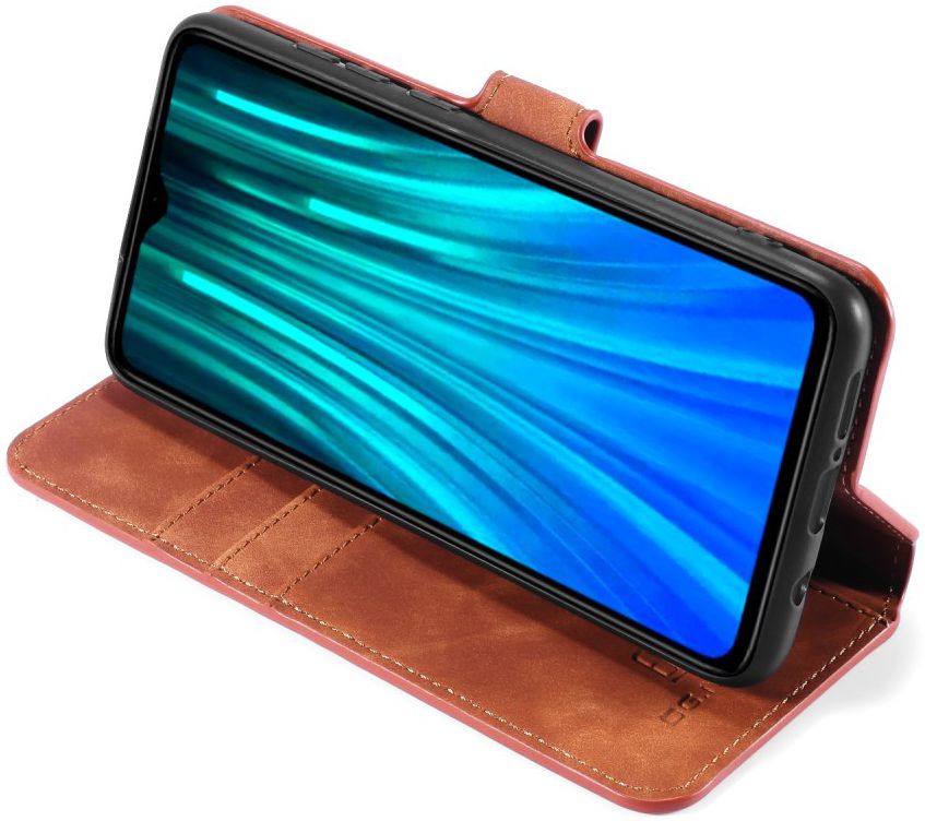 Xiaomi Redmi Note 8 Pro Retro Portemonnee Hoesje Bruin afbeelding 3