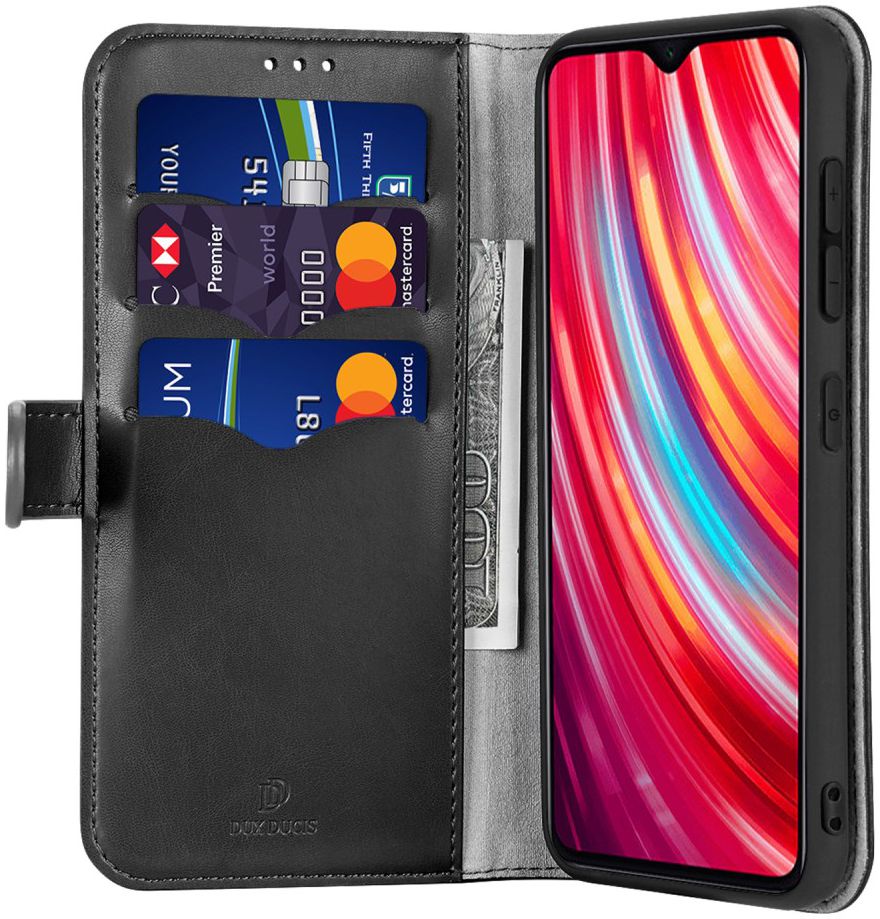 Dux Ducis Kado Series Xiaomi Redmi Note 8 Pro Portemonnee Hoesje Zwart afbeelding 1