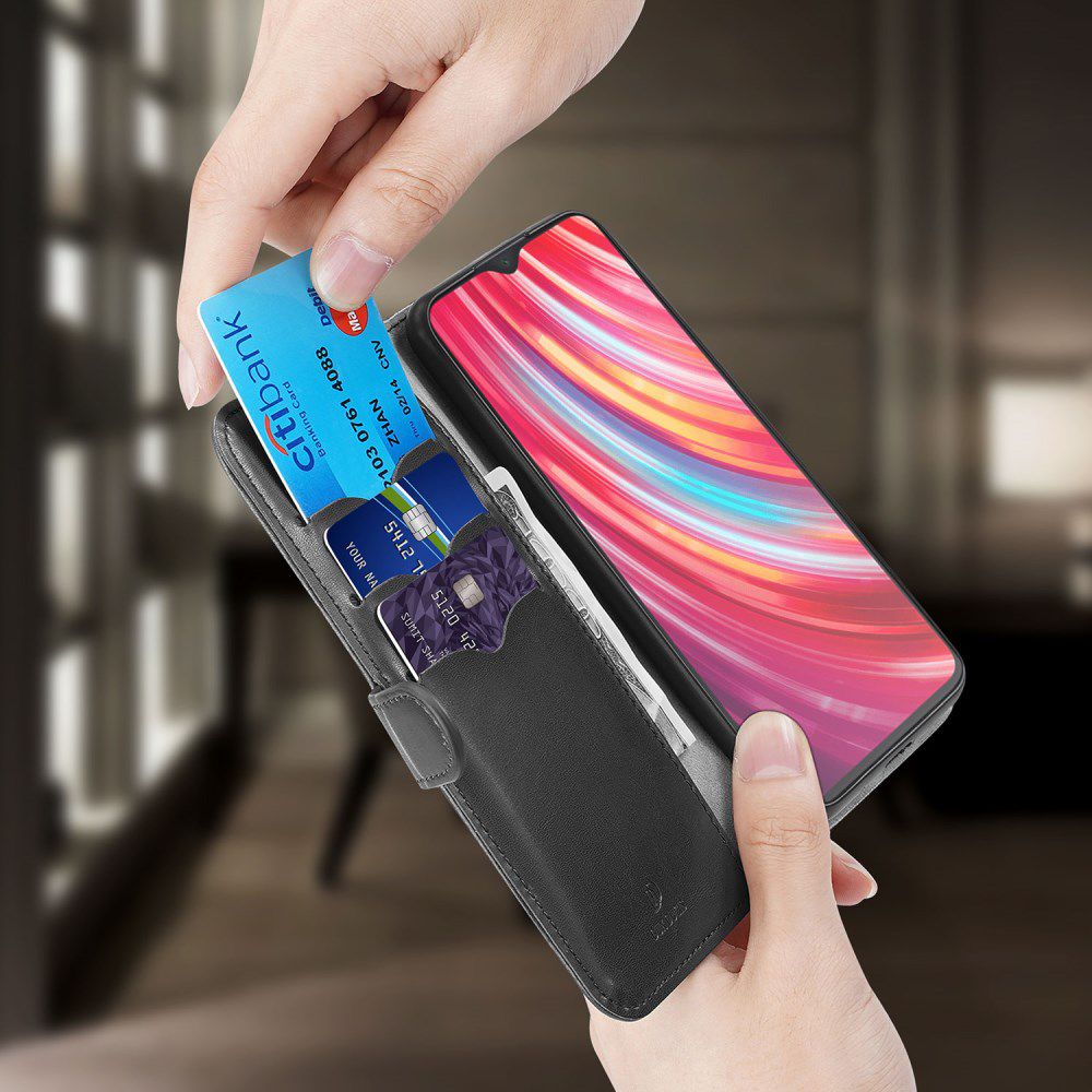 Dux Ducis Kado Series Xiaomi Redmi Note 8 Pro Portemonnee Hoesje Zwart afbeelding 2