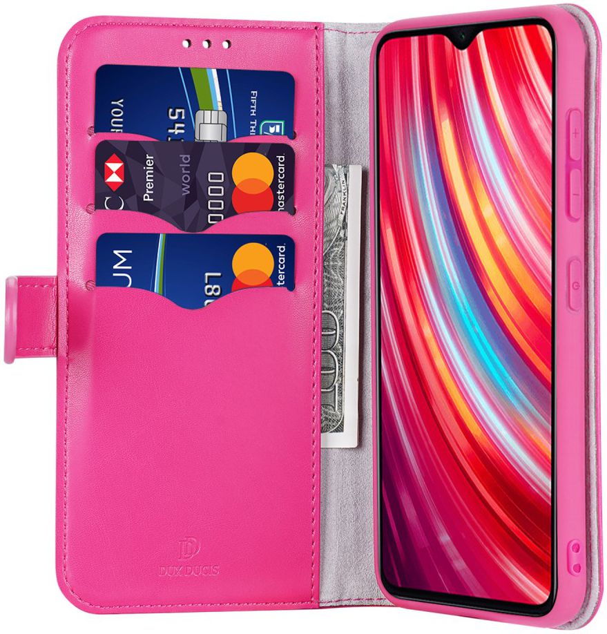 Dux Ducis Kado Series Xiaomi Redmi Note 8 Pro Portemonnee Hoesje Roze afbeelding 1