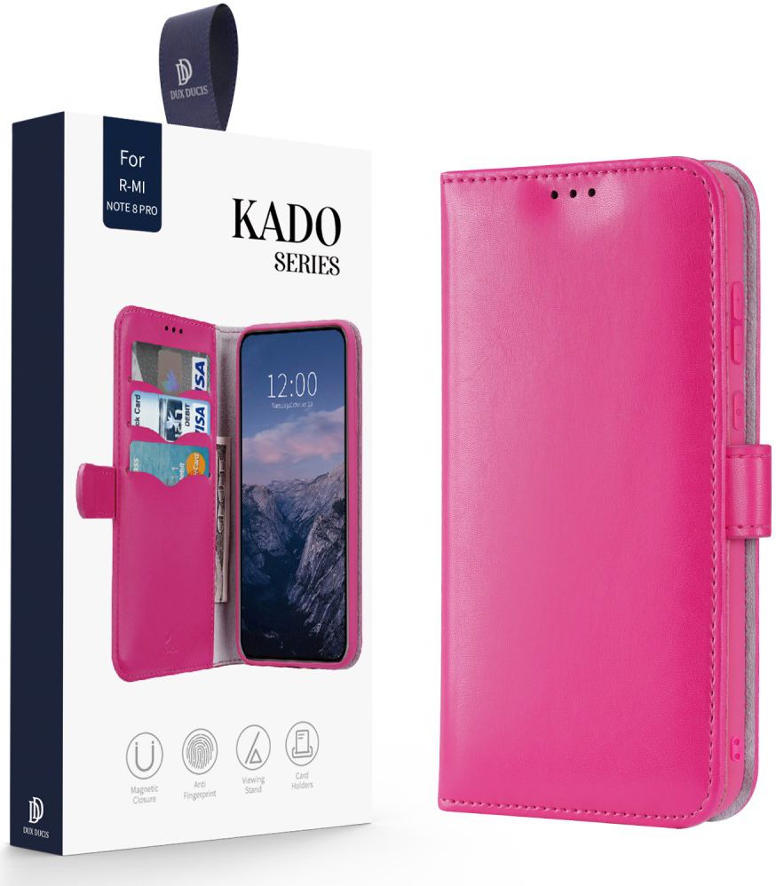 Dux Ducis Kado Series Xiaomi Redmi Note 8 Pro Portemonnee Hoesje Roze afbeelding 8