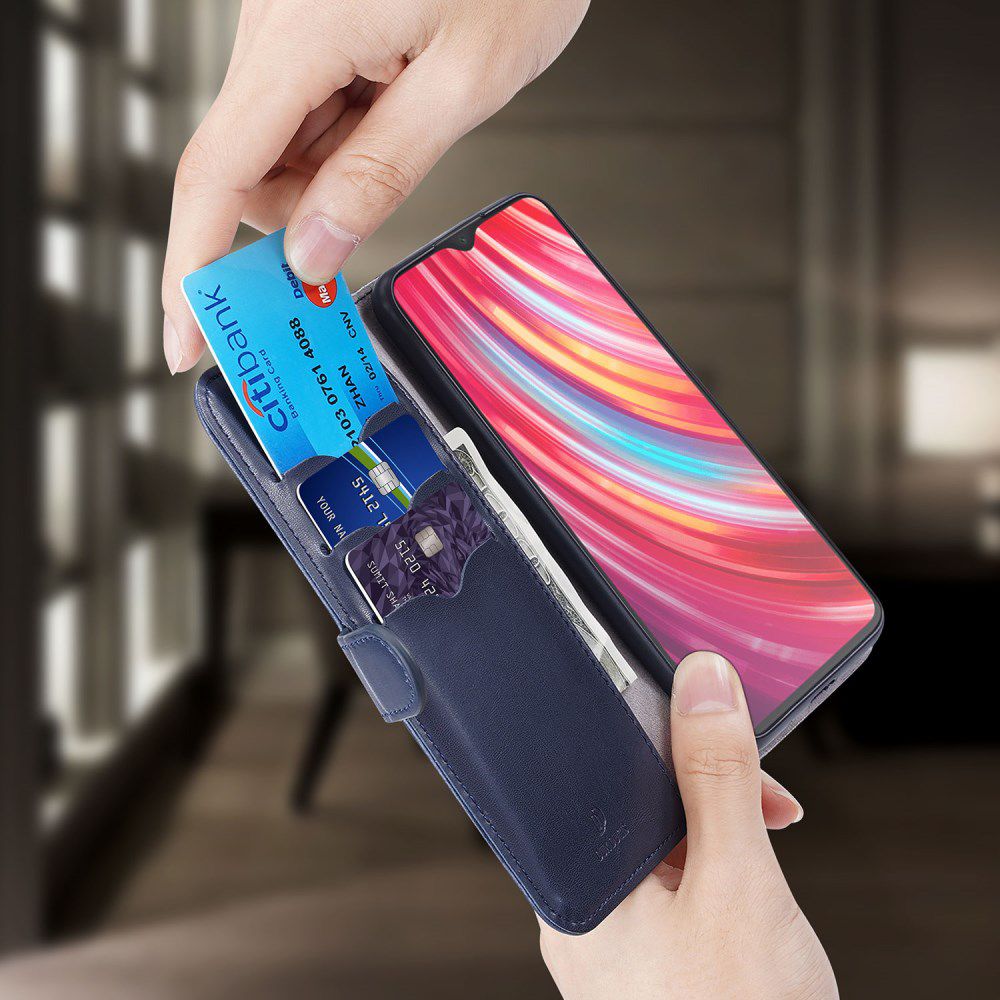 Dux Ducis Kado Series Xiaomi Redmi Note 8 Pro Portemonnee Hoesje Blauw afbeelding 2