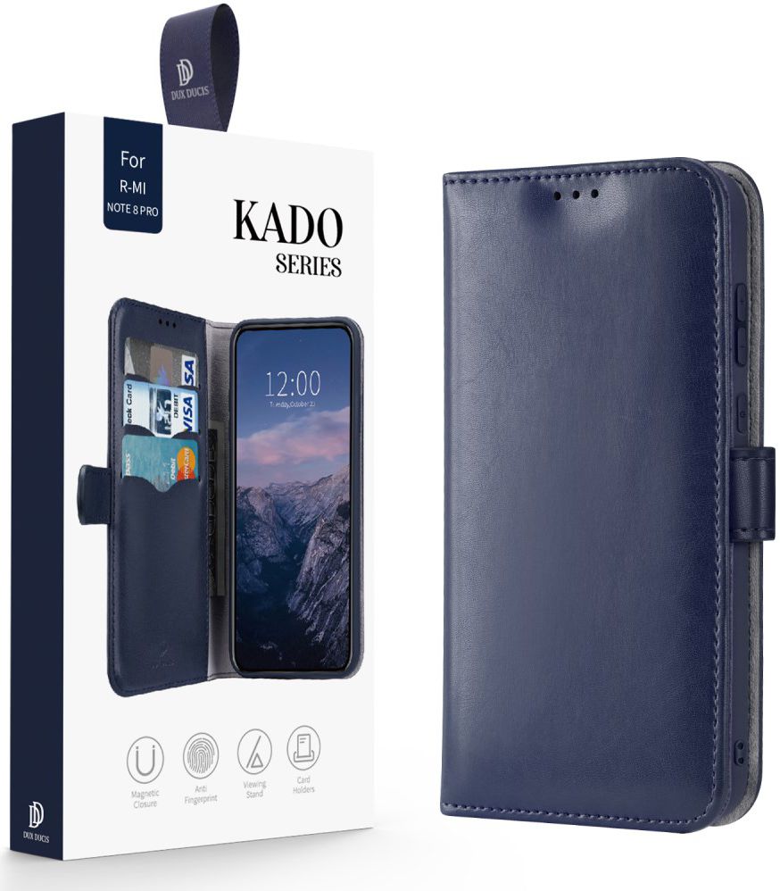 Dux Ducis Kado Series Xiaomi Redmi Note 8 Pro Portemonnee Hoesje Blauw afbeelding 8