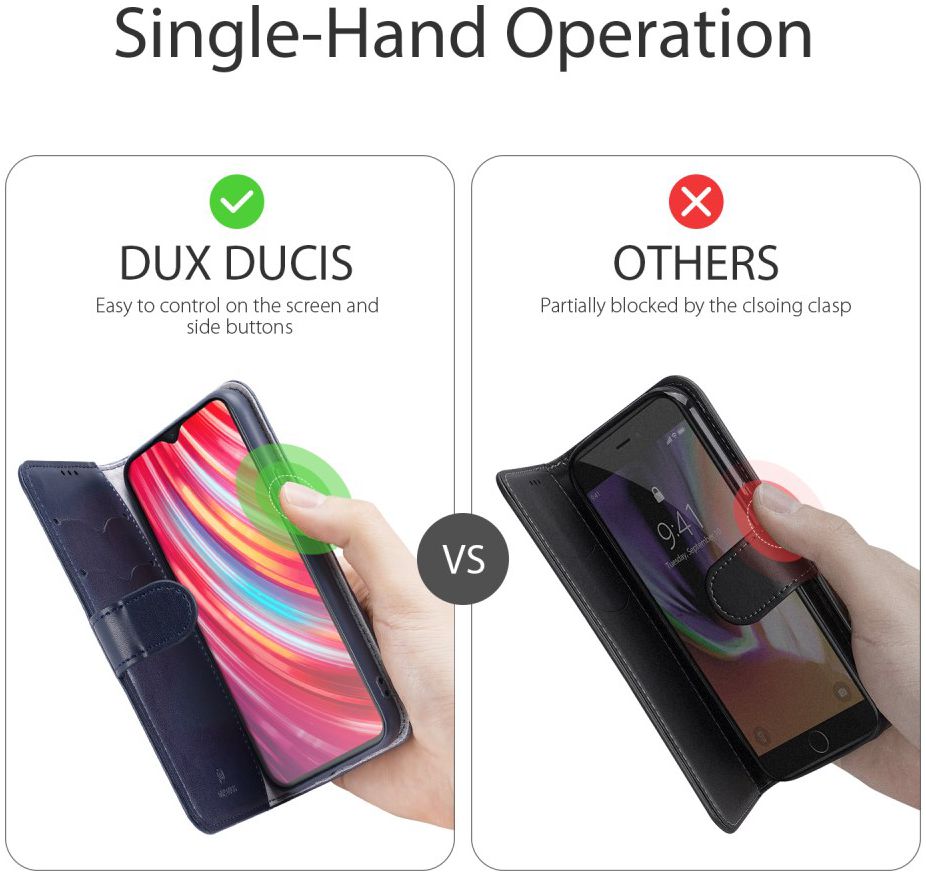 Dux Ducis Kado Series Xiaomi Redmi Note 8 Pro Portemonnee Hoesje Blauw afbeelding 7