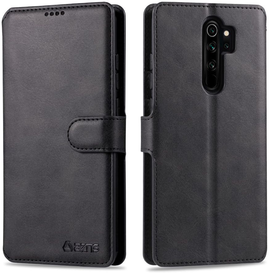 Xiaomi Redmi Note 8 Pro AZNS Portemonnee Stand Hoesje Zwart afbeelding 2