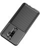 Xaiomi Redmi Note 8 Pro Siliconen Carbon Hoesje Zwart