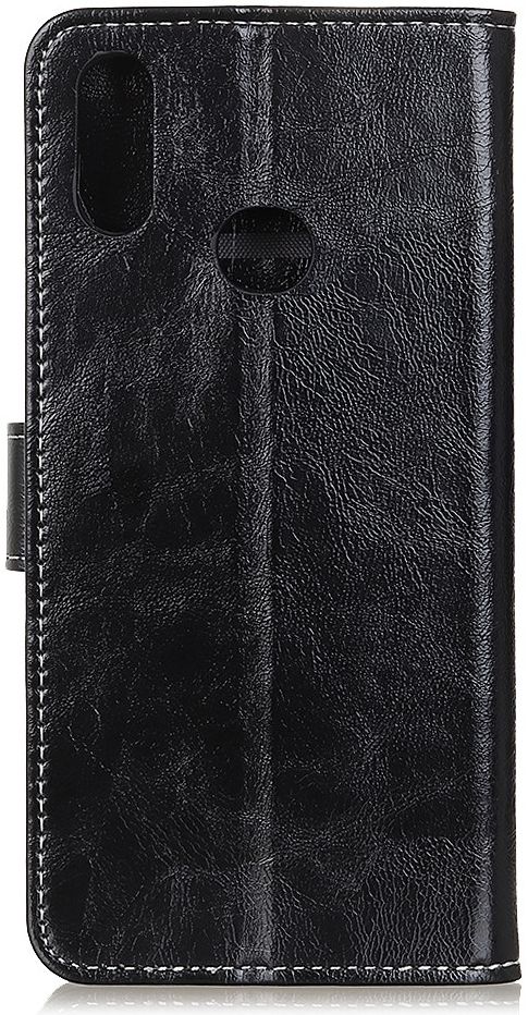 Alcatel 3X 2019 Crazy Horse Leren Portemonnee Hoesje Zwart afbeelding 3