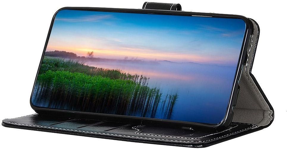 Alcatel 3X 2019 Crazy Horse Leren Portemonnee Hoesje Zwart afbeelding 7