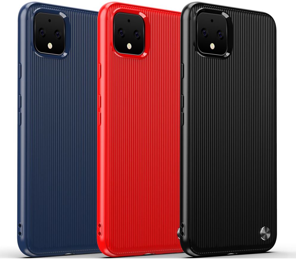 Google Pixel 4 XL Strepen Textuur TPU Hoesje Rood afbeelding 3