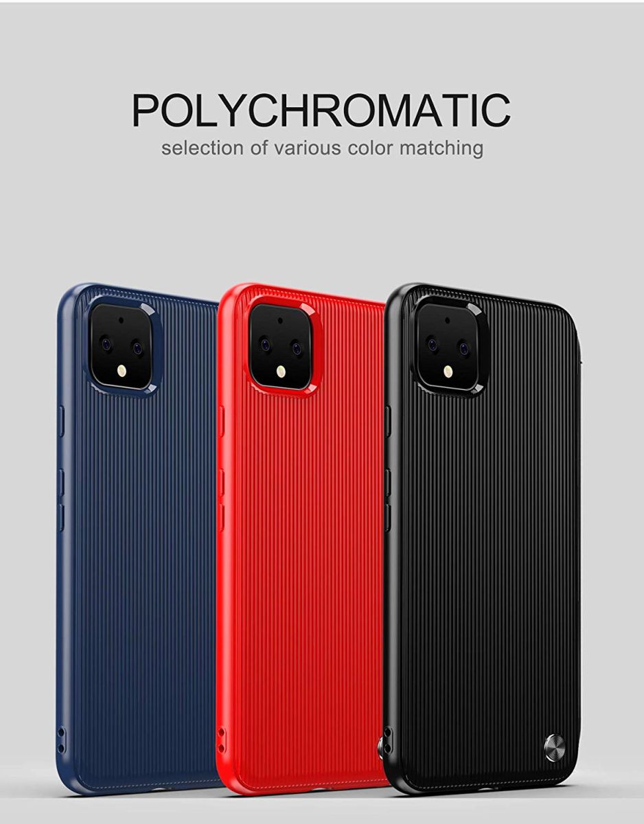 Google Pixel 4 XL Strepen Textuur TPU Hoesje Blauw afbeelding 3