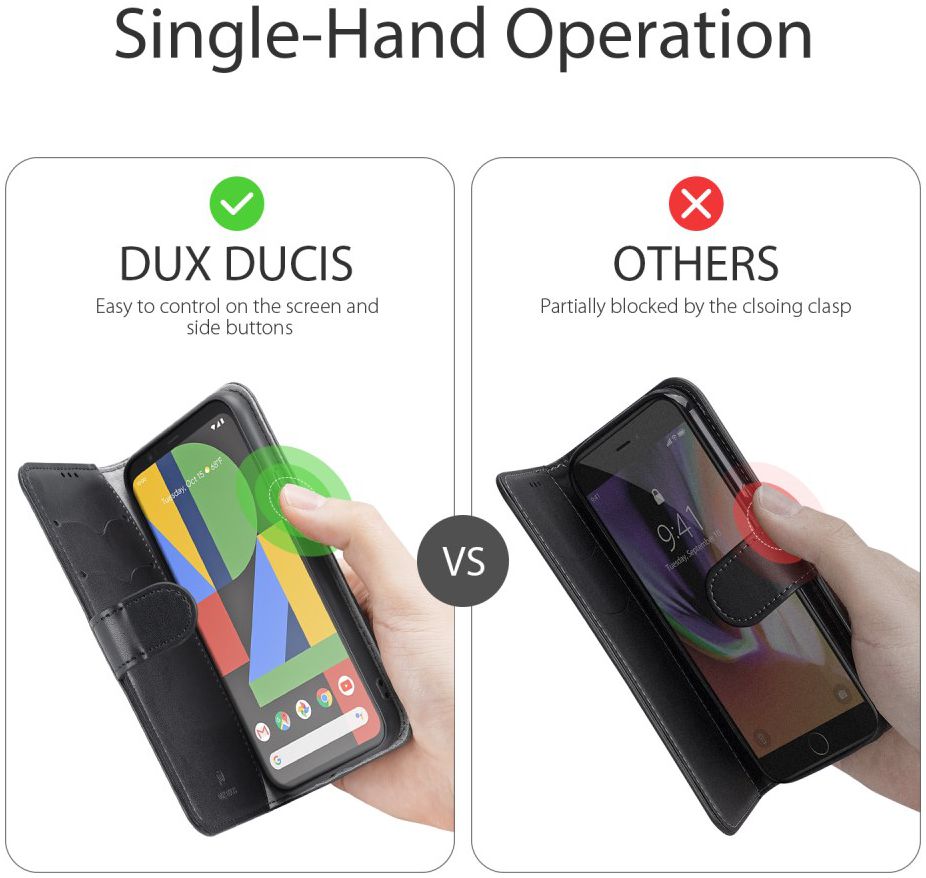 Dux Ducis Kado Series Google Pixel 4 XL Portemonnee Hoesje Zwart afbeelding 4