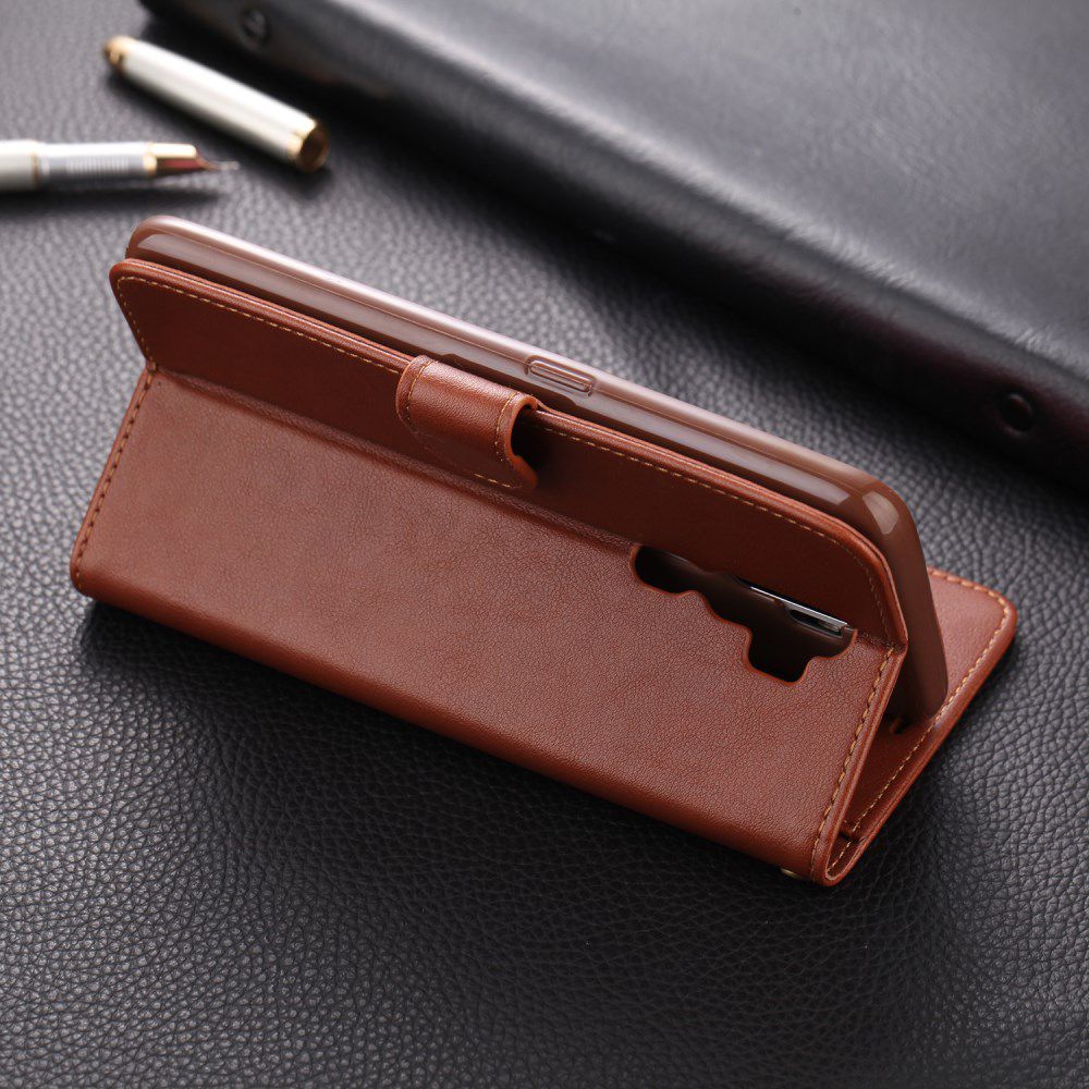 AZNS Oppo A5 / A9 2020 Portemonnee Stand Hoesje Bruin afbeelding 10