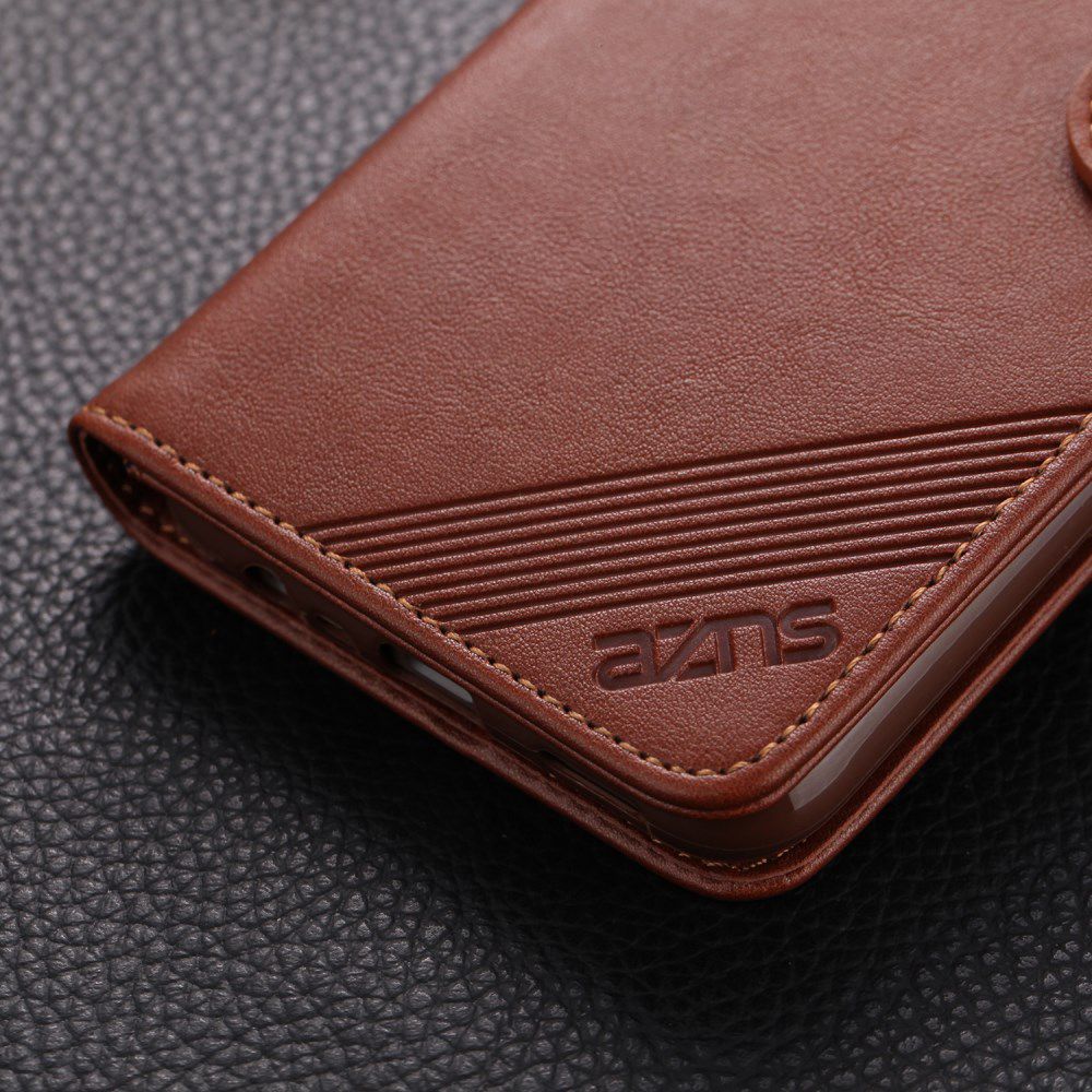 AZNS Oppo A5 / A9 2020 Portemonnee Stand Hoesje Bruin afbeelding 15