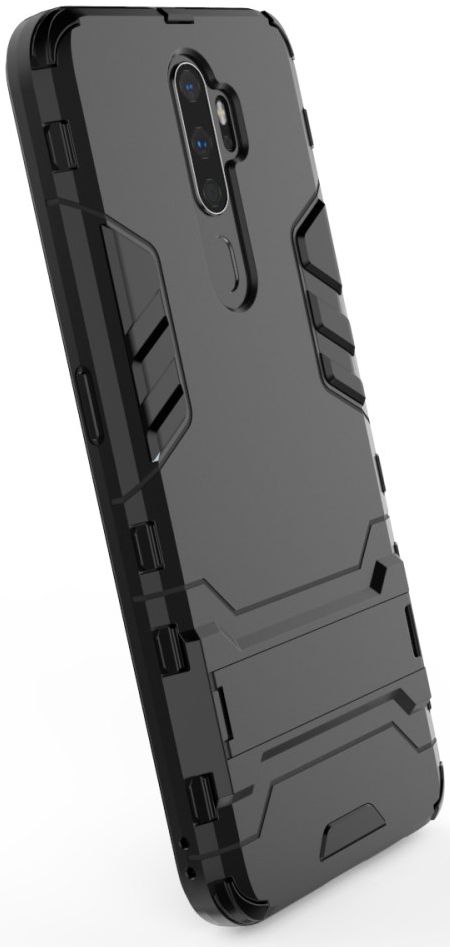 Oppo A9 (2020) Hybrid Kickstand Hoesje Zwart afbeelding 8