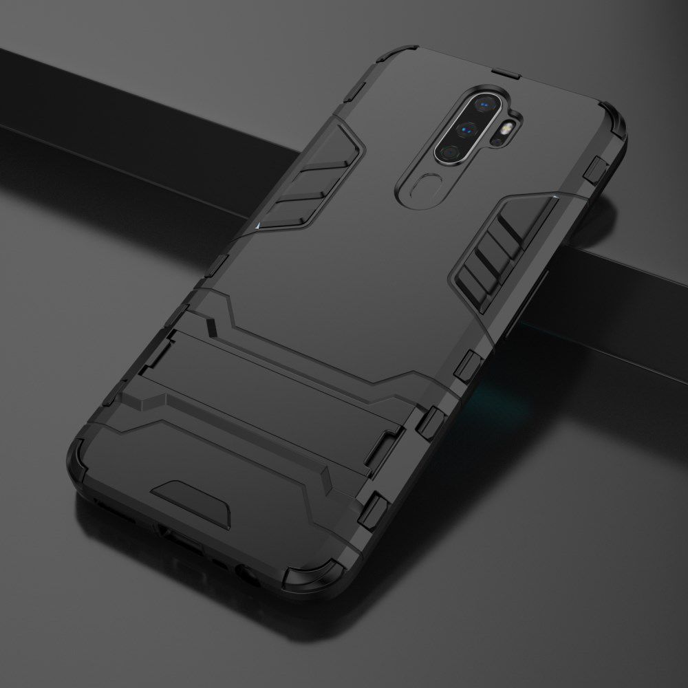 Oppo A9 (2020) Hybrid Kickstand Hoesje Zwart afbeelding 6
