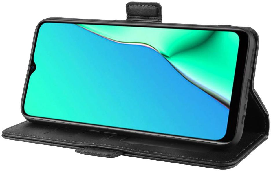Oppo A5 / A9 (2020) Stand Portemonnee Hoesje Zwart afbeelding 6