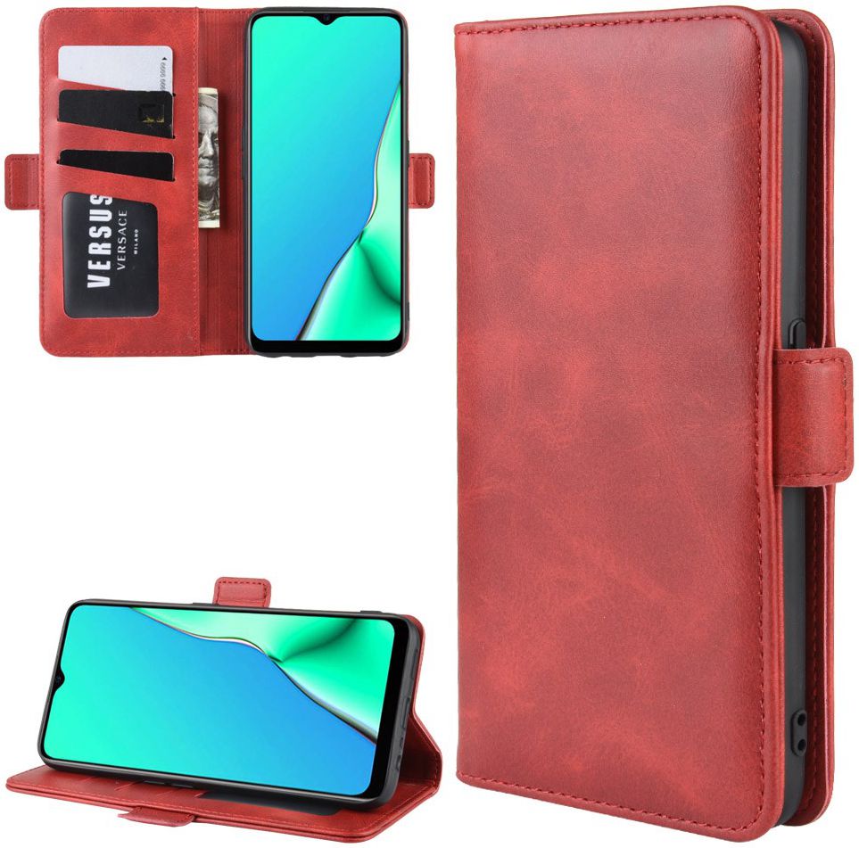 Oppo A5 / A9 (2020) Stand Portemonnee Hoesje Rood afbeelding 4