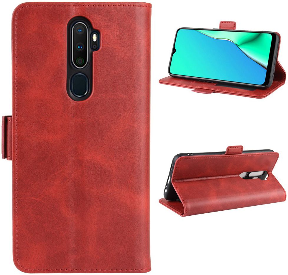 Oppo A5 / A9 (2020) Stand Portemonnee Hoesje Rood afbeelding 5