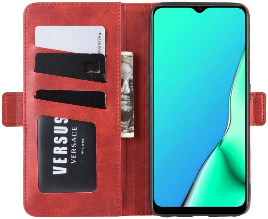 Oppo A5 / A9 (2020) Stand Portemonnee Hoesje Rood afbeelding 2