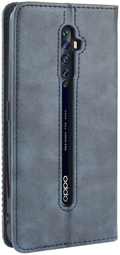 OPPO Reno 2Z Vintage Portemonnee Hoesje Blauw afbeelding 2