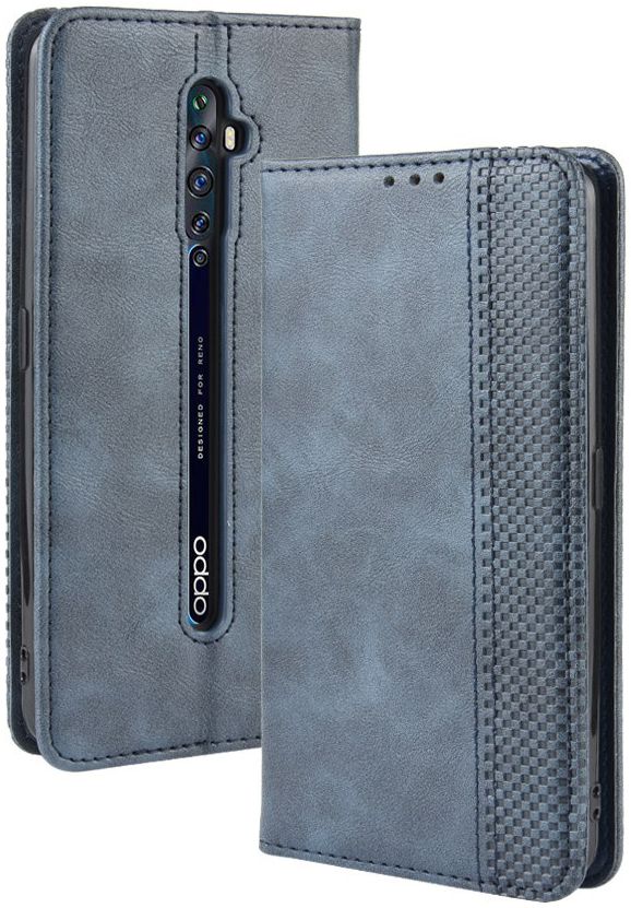 OPPO Reno 2Z Vintage Portemonnee Hoesje Blauw afbeelding 8