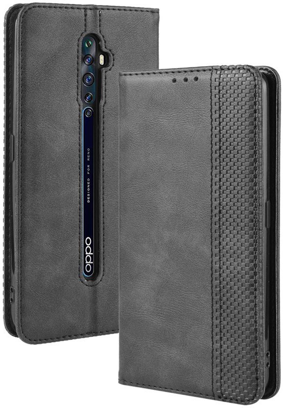 OPPO Reno 2Z Vintage Portemonnee Hoesje Zwart afbeelding 8