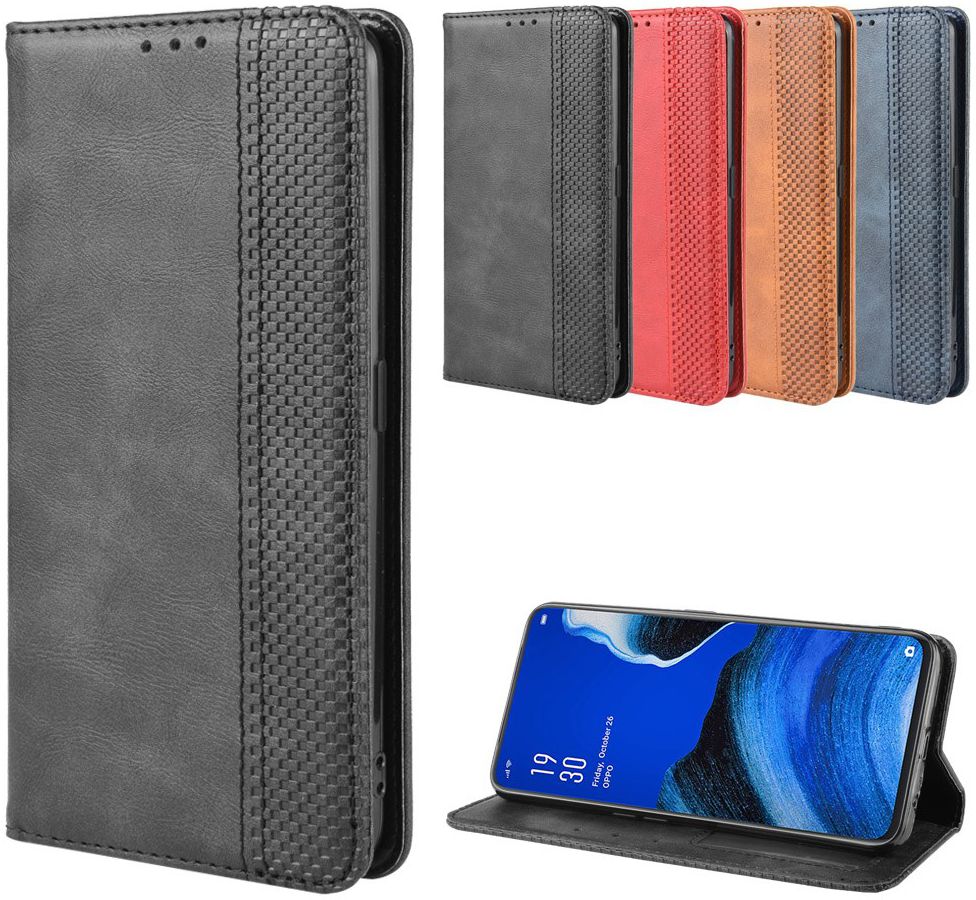 OPPO Reno 2Z Vintage Portemonnee Hoesje Zwart afbeelding 9