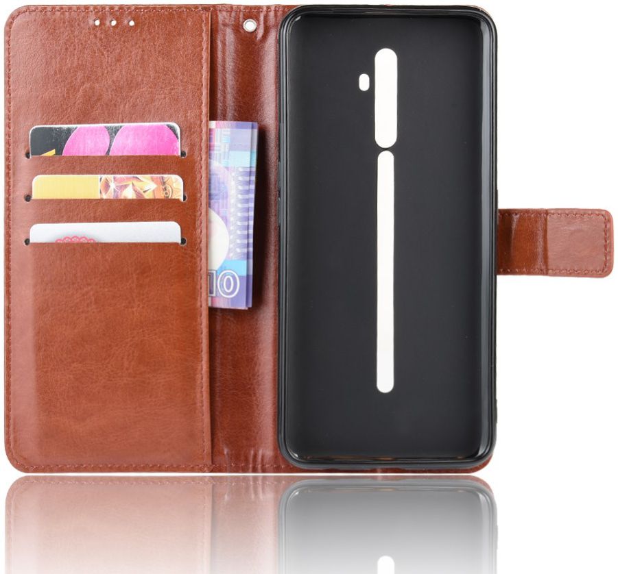 OPPO Reno 2Z Book Case Portemonnee Hoesje Bruin afbeelding 6