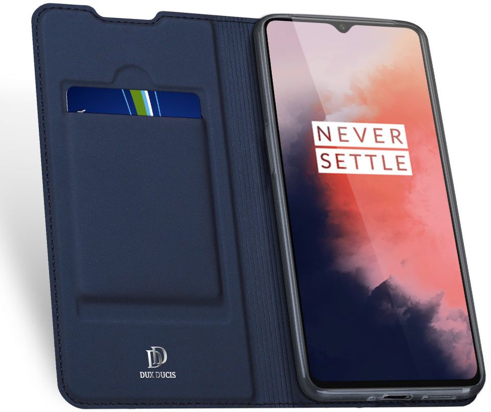 Dux Ducis Skin Pro Series OnePlus 7T Flip Hoesje Blauw afbeelding 2