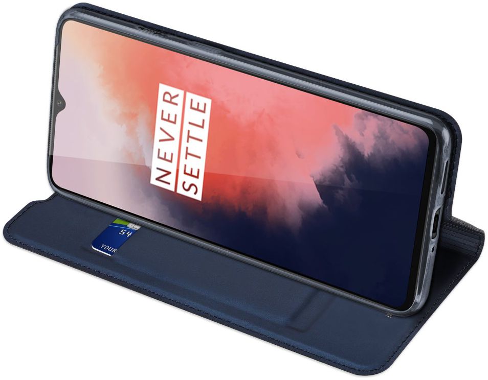 Dux Ducis Skin Pro Series OnePlus 7T Flip Hoesje Blauw afbeelding 4