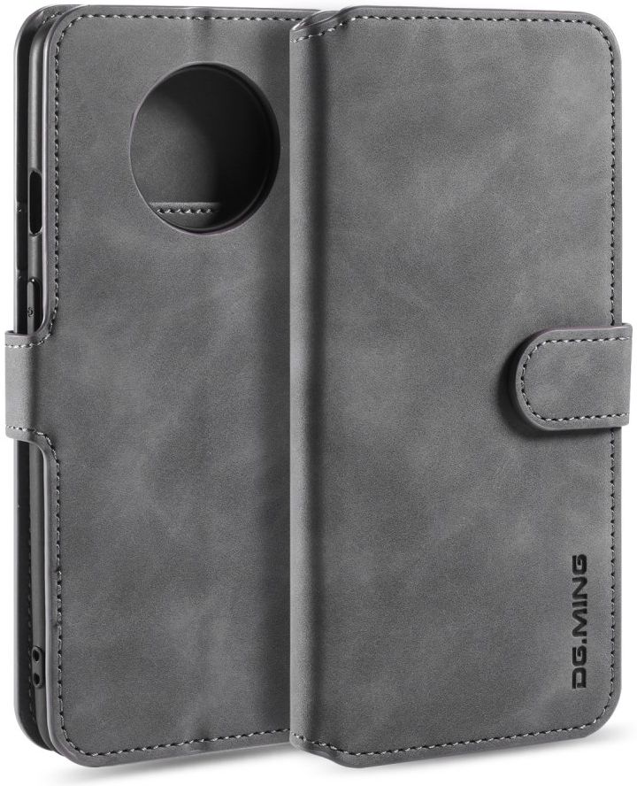 DG Ming Retro Portemonnee OnePlus 7T Hoesje Grijs afbeelding 2