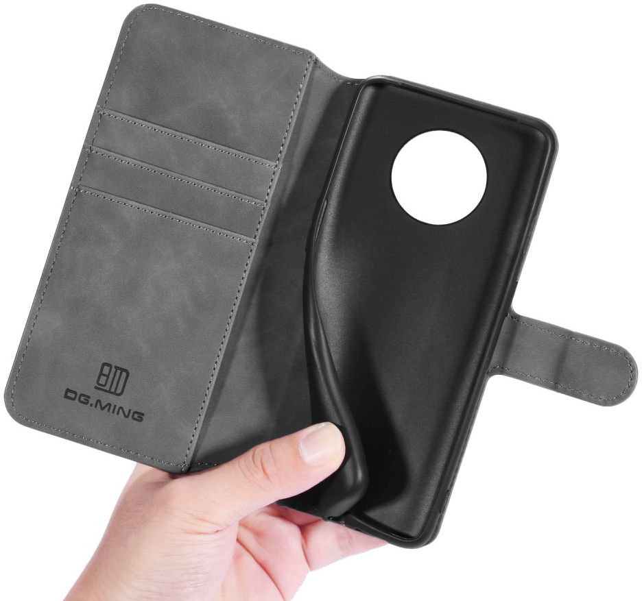 DG Ming Retro Portemonnee OnePlus 7T Hoesje Grijs afbeelding 4