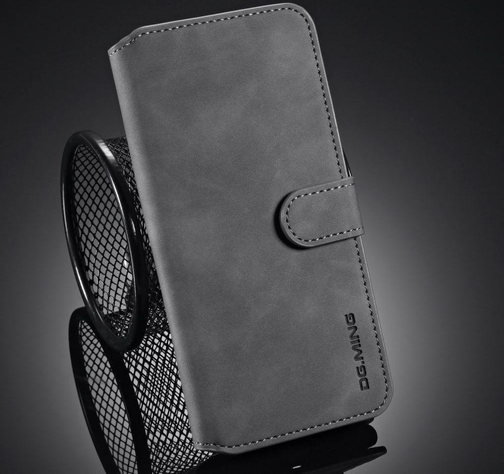 DG Ming Retro Portemonnee OnePlus 7T Hoesje Grijs afbeelding 8