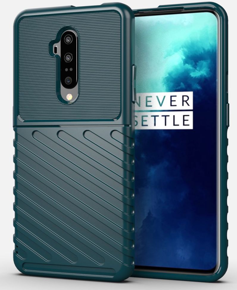 OnePlus 7T Pro Twill Texture Hoesje Groen afbeelding 1