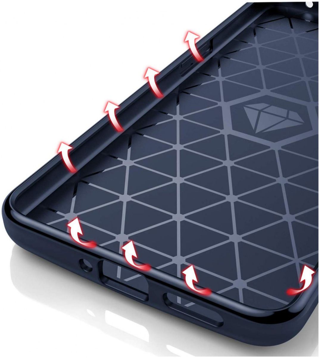 OnePlus 7T Twill Texture Hoesje Blauw afbeelding 4