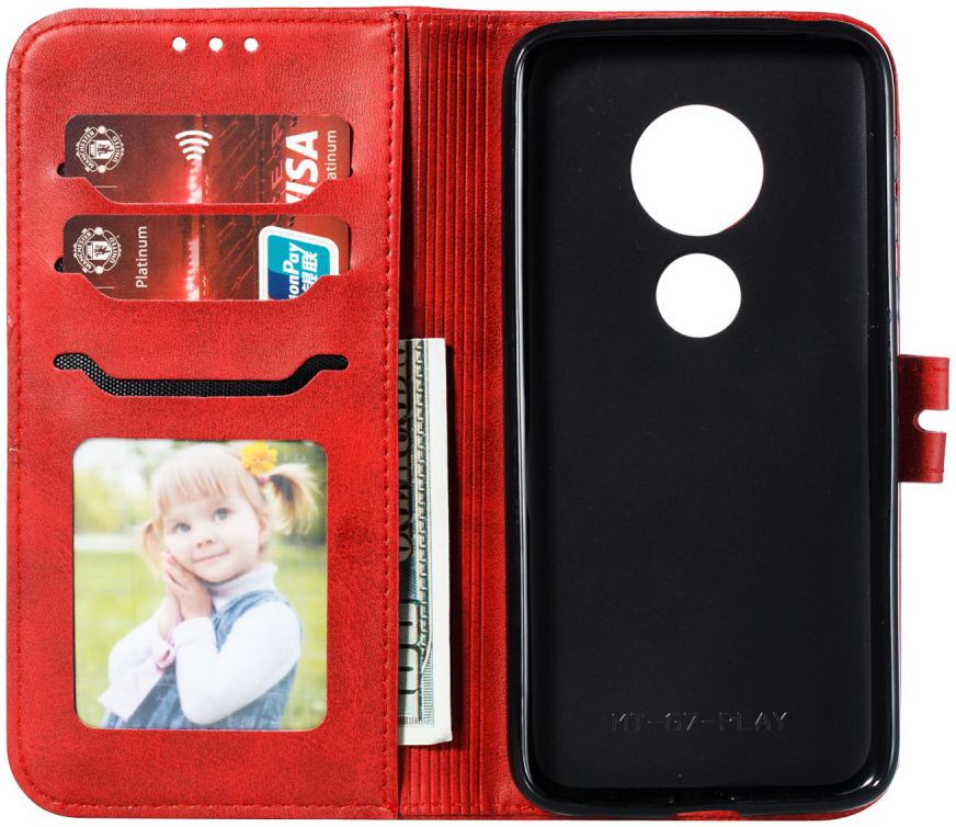 Nokia 6.2 / 7.2 Portemonnee Hoesje Met Kat Rood afbeelding 1