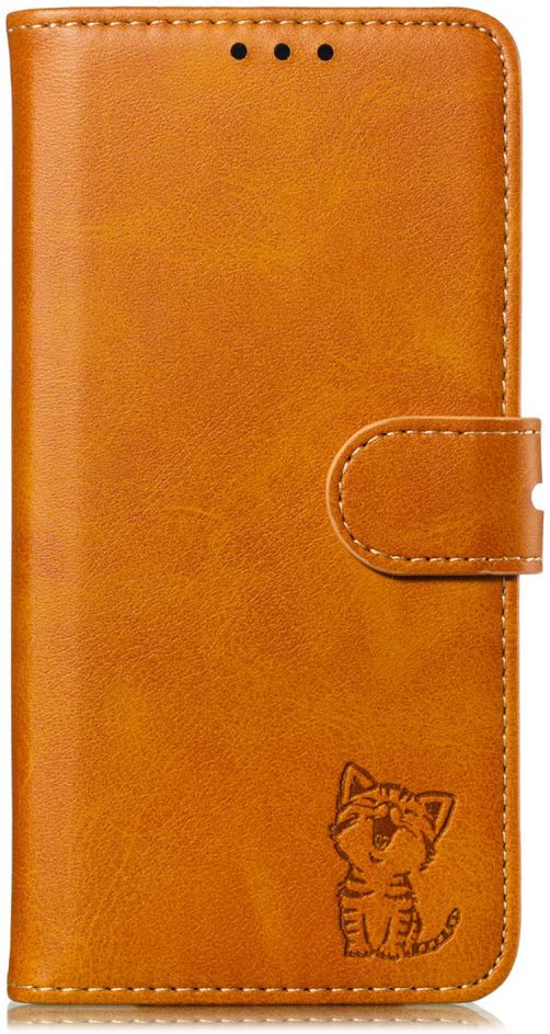 Nokia 6.2 / 7.2 Portemonnee Hoesje Met Kat Bruin afbeelding 1
