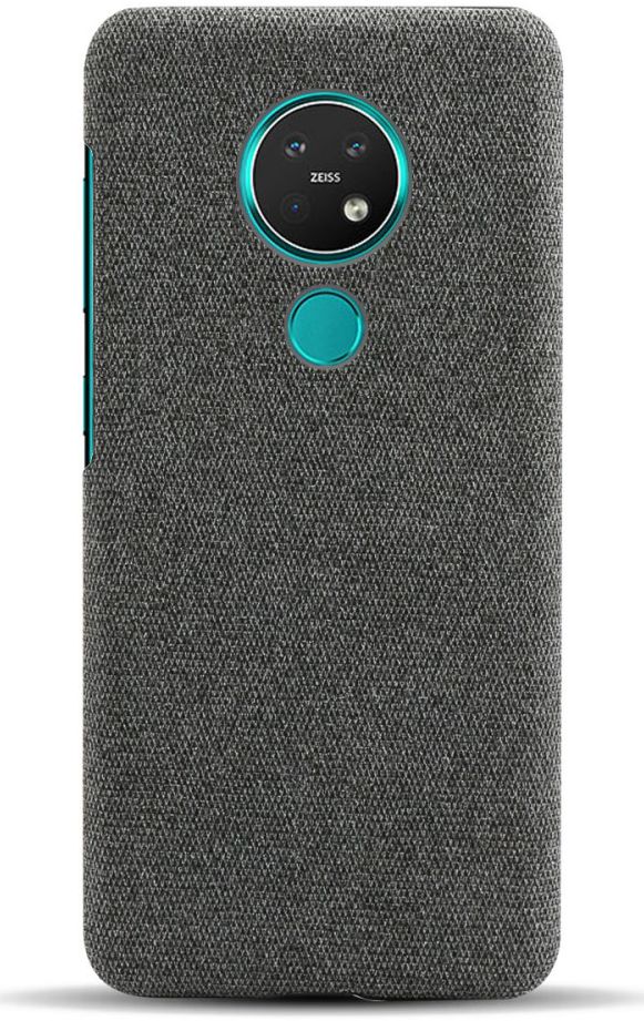 Nokia 7.2 Stof Hard Back Cover Grijs afbeelding 3