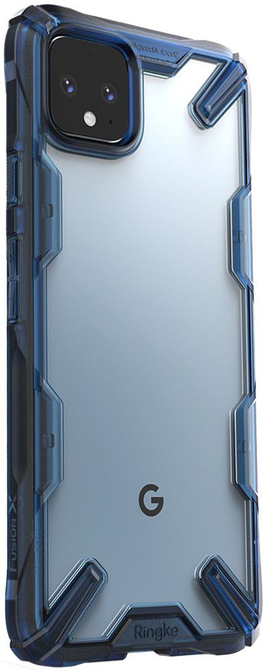 Ringke Fusion X Google Pixel 4 Hoesje Transparant / Blauw afbeelding 2