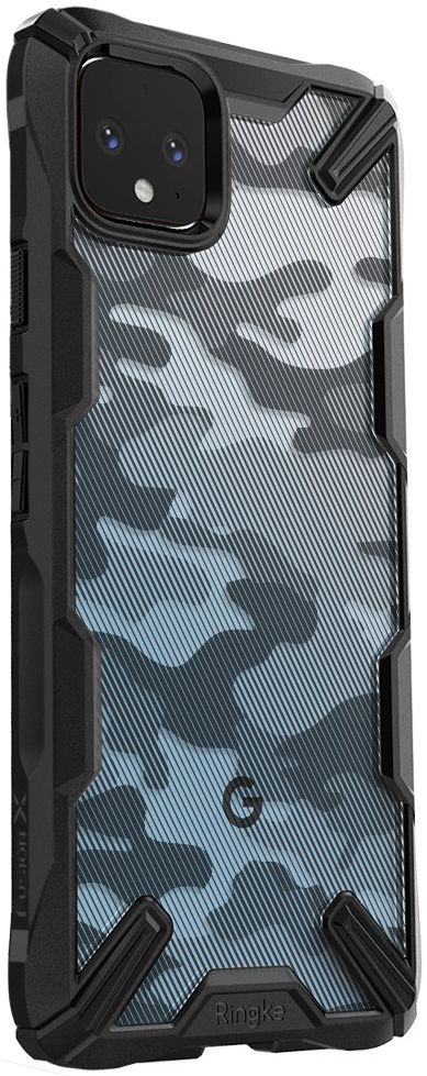 Ringke Fusion X Design Google Pixel 4 Hoesje Camo Zwart afbeelding 2