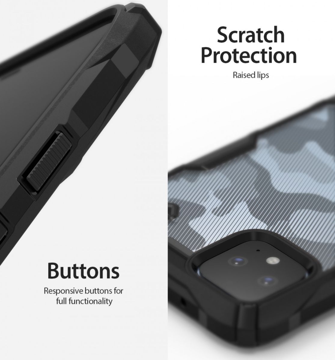 Ringke Fusion X Design Google Pixel 4 Hoesje Camo Zwart afbeelding 4