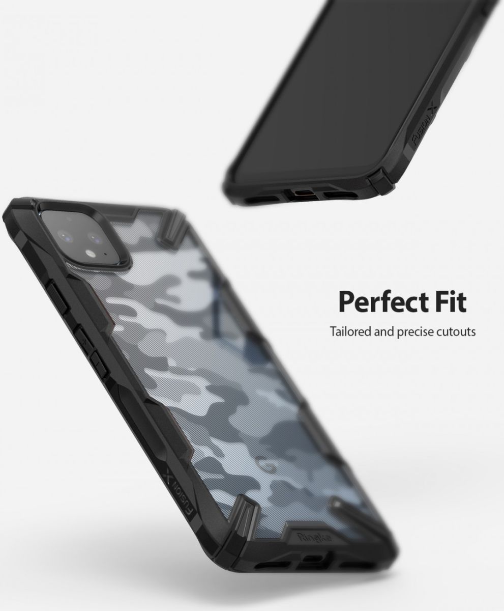 Ringke Fusion X Design Google Pixel 4 Hoesje Camo Zwart afbeelding 6