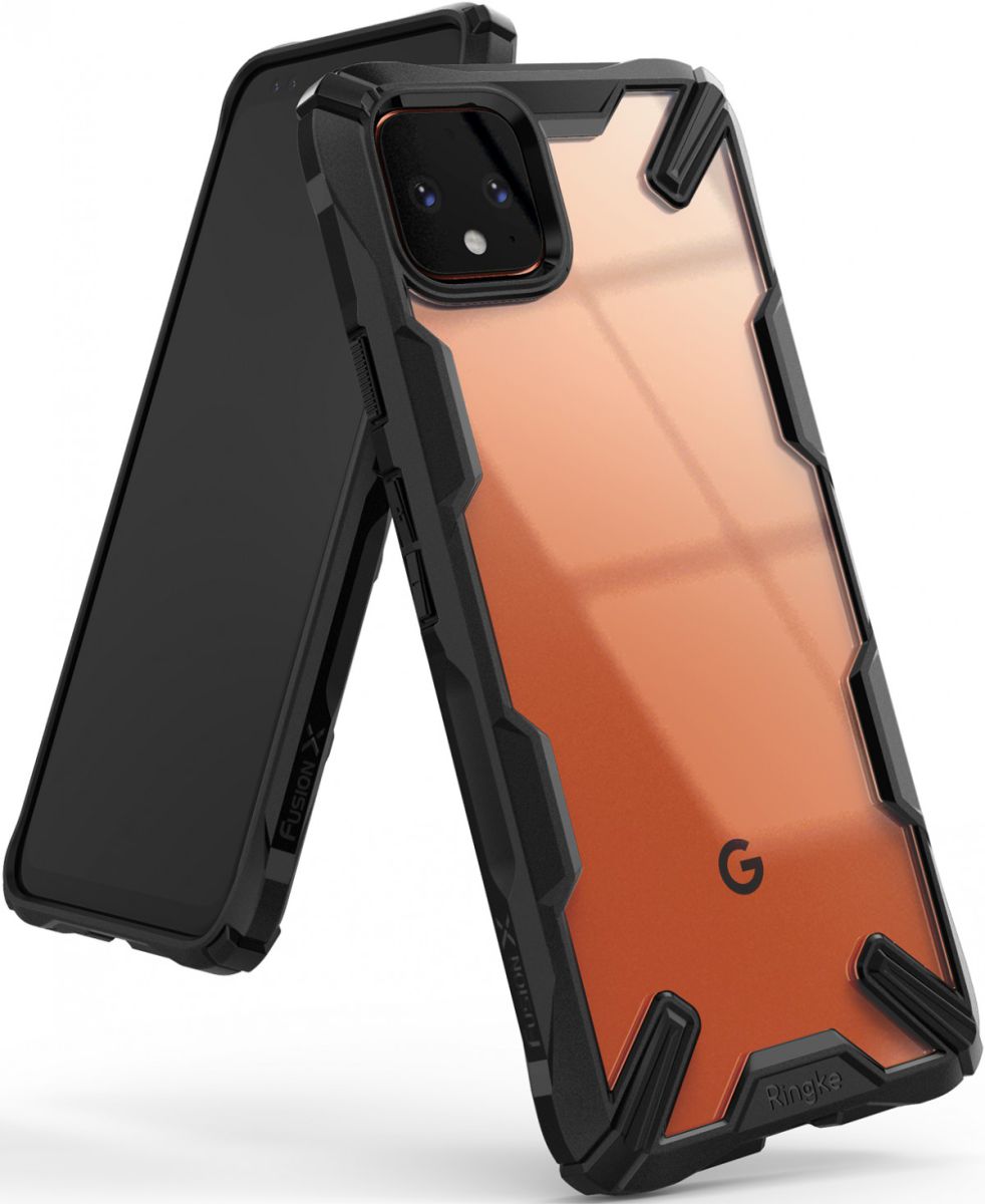 Ringke Fusion X Google Pixel 4 XL Hoesje Transparant / Zwart afbeelding 1