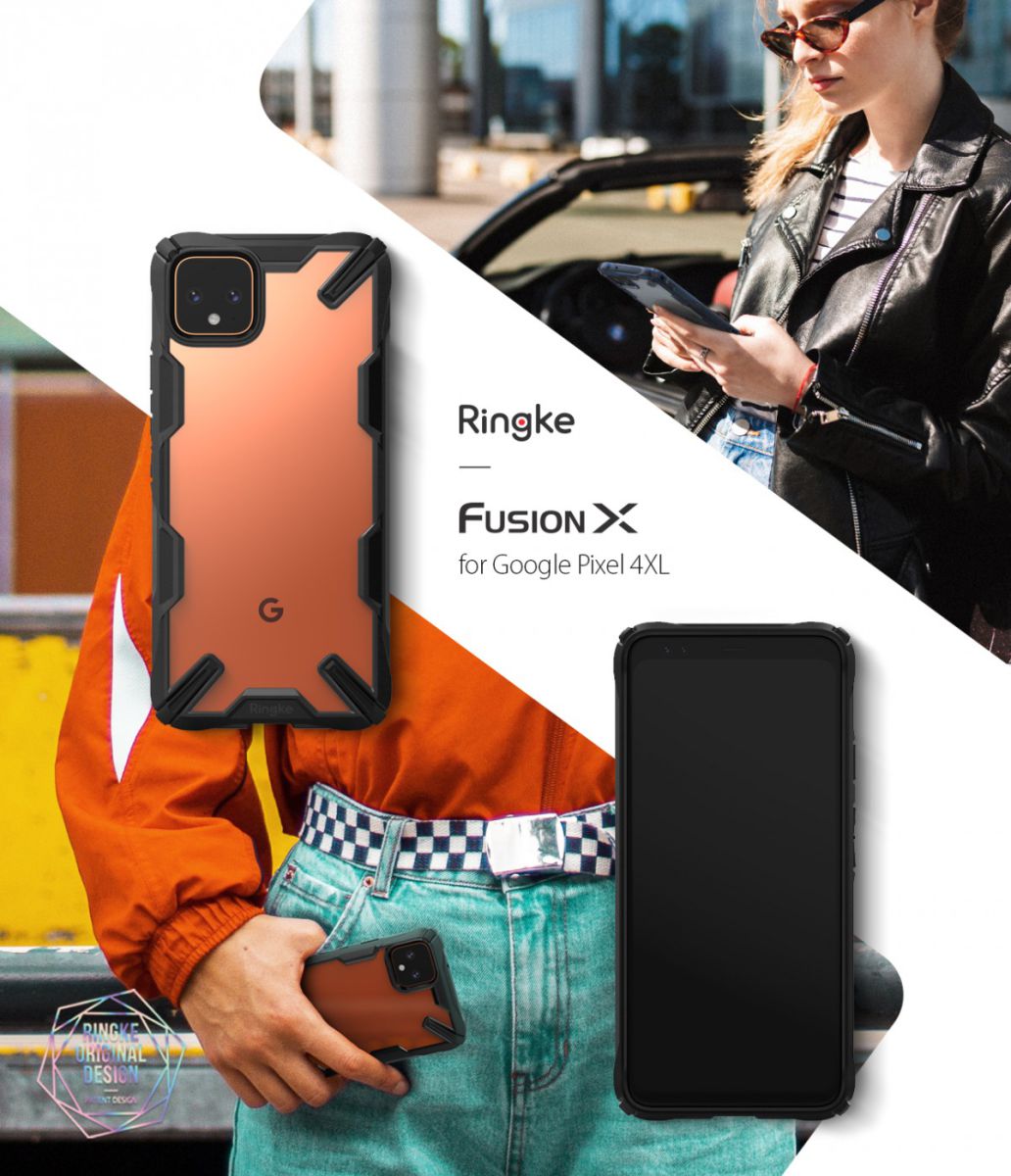Ringke Fusion X Google Pixel 4 XL Hoesje Transparant / Zwart afbeelding 5