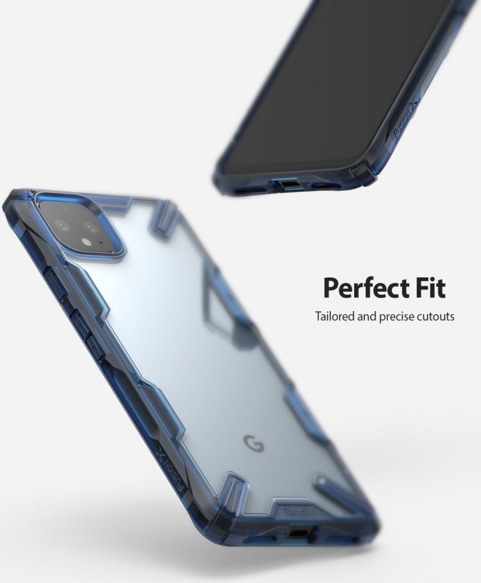 Ringke Fusion X Google Pixel 4 XL Hoesje Transparant / Blauw afbeelding 5