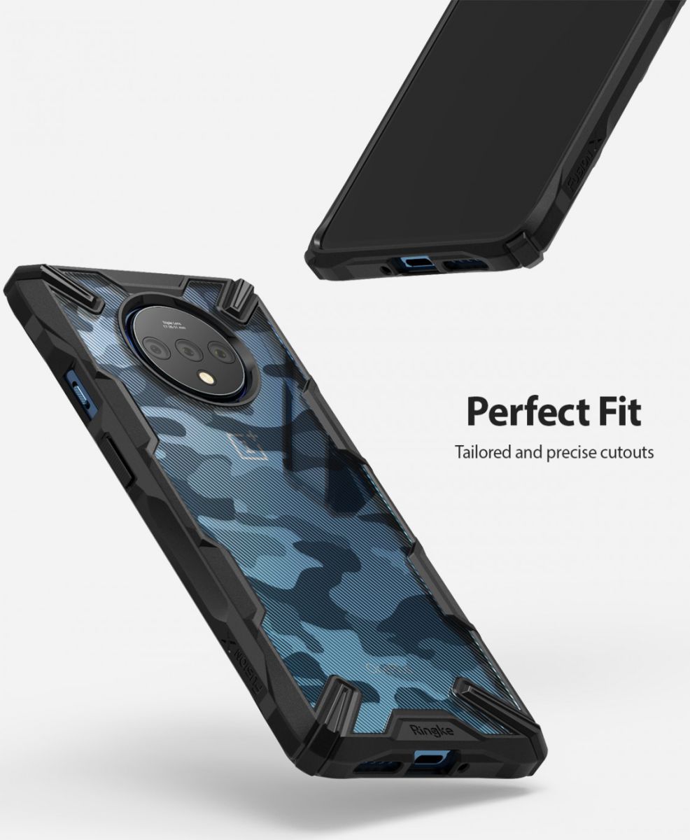 Ringke Fusion X Design OnePlus 7T Hoesje Camo Zwart afbeelding 5