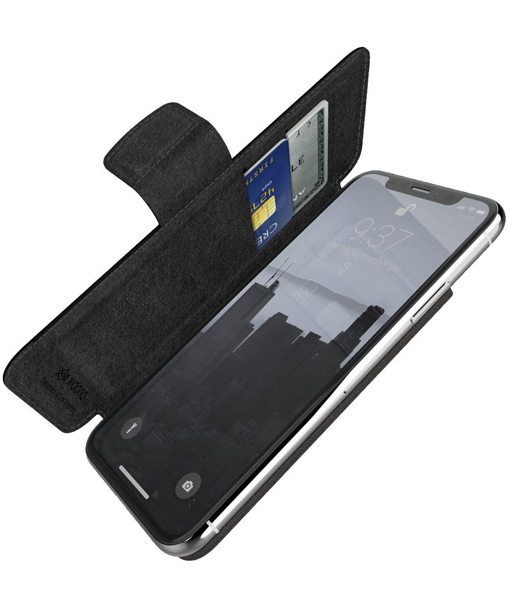 Raptic folio Air Apple iPhone XS/X hoesje book case zwart afbeelding 2