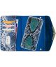 Mobilize Velvet Clutch Samsung Galaxy A50 Hoesje Royal Blue Snake